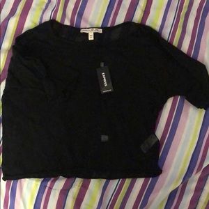 Brand New Sheer black crop top